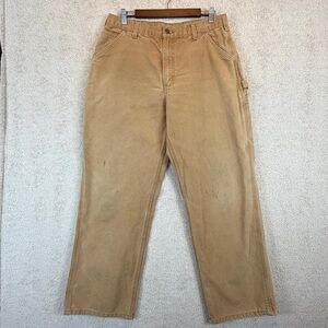 Carhartt B11 Dungaree Fit Work Carpenter Pants Brown 35x32